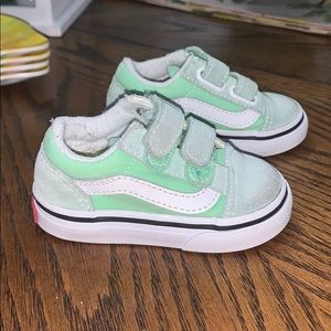 Vans size 4 mint green